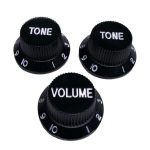 BOTONES AXLABS MOD. STRAT STYLE KNOB SET(WHITE FONT)